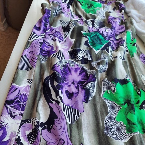 NWT - Versace Collection Multicolor Cap-sleeve dress - Made in Italy- IT 44 - Picture 6 of 8